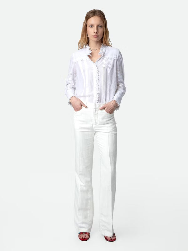 ZADIG & VOLTAIRE PISTOL WHITE TROUSERS