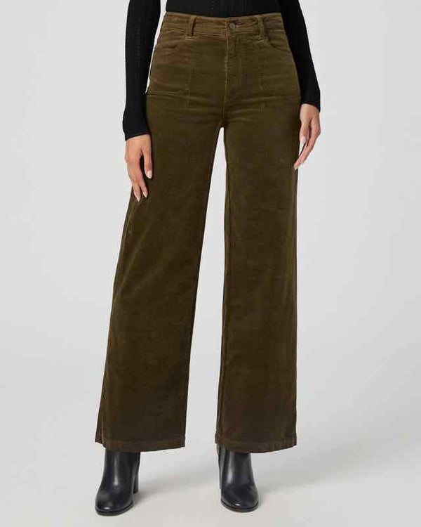 PAIGE DENIM ANESSA BRUSHED OLIVE CORDS