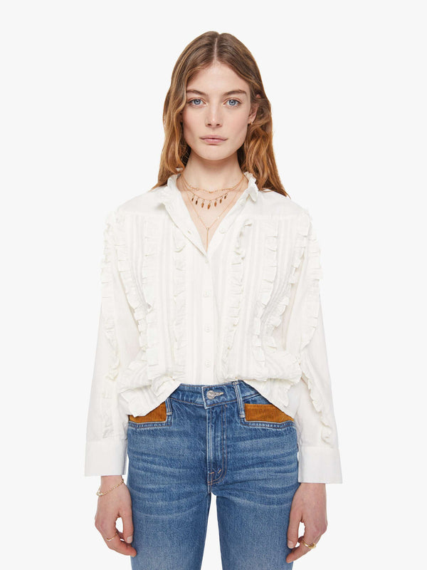 MOTHER JEANS THE SHAKESPEARE BUTTON UP BLOUSE IN THE PARK