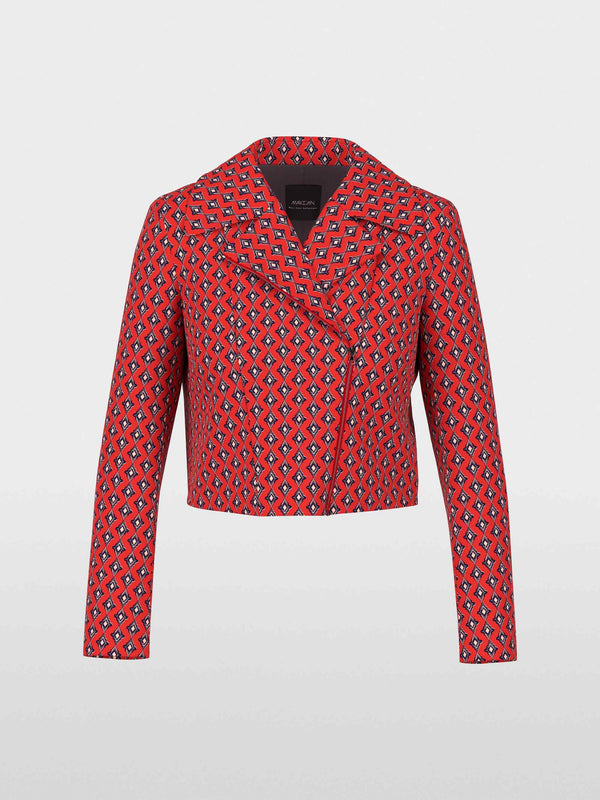 MARC CAIN PRINTED SCUBA BIKER JACKET