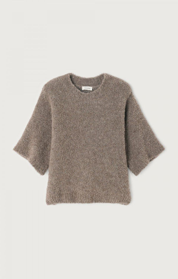 AMERICAN VINTAGE ZOLLY BOUCLE HALF SLEEVE JUMPER
