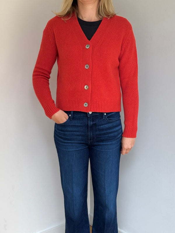 CASHCA CHUNKY LONG SLEEVE V-NECK CARDIGAN