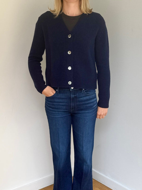 CASHCA CHUNKY LONG SLEEVE V-NECK CARDIGAN