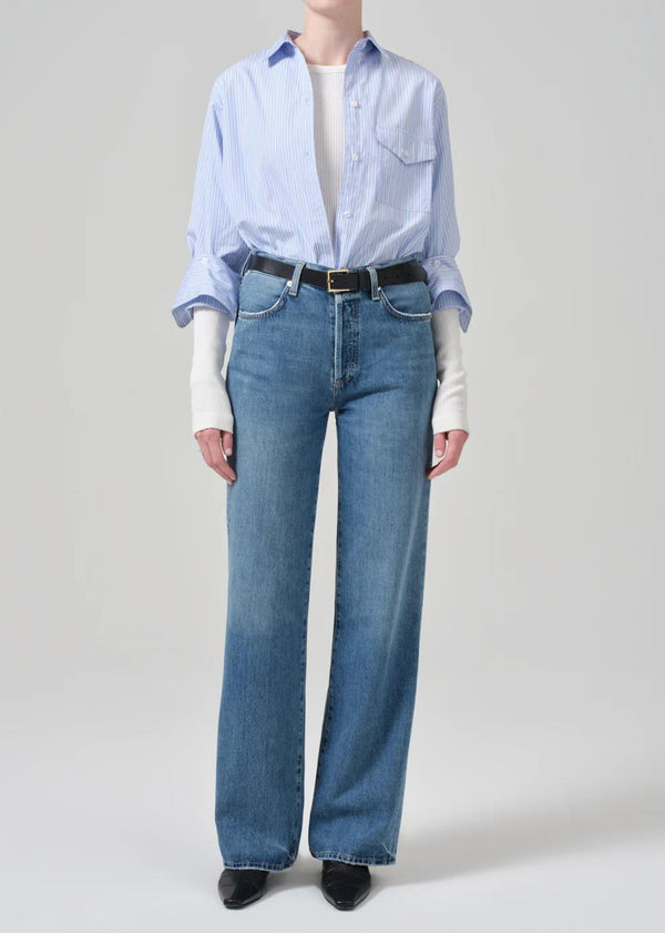 CITIZENS OF HUMANITY ANNINA HIGH RISE WIDE LEG JEAN IN STARSIGN