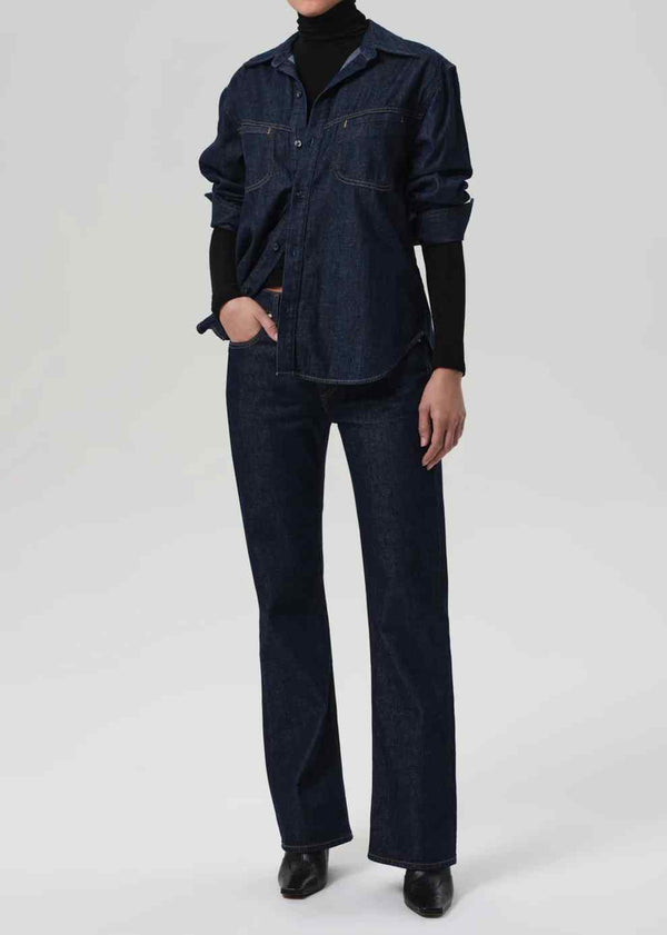CITIZENS OF HUMANITY SOLENE DENIM SHIRT IN PIAVE