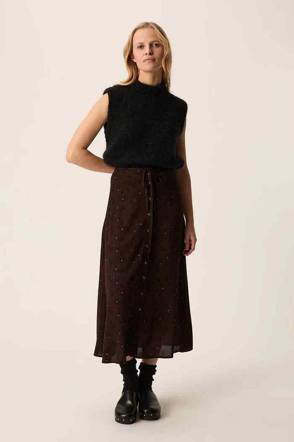 DES PETITS HAUTS VALETTE DALMATION MIDI SKIRT