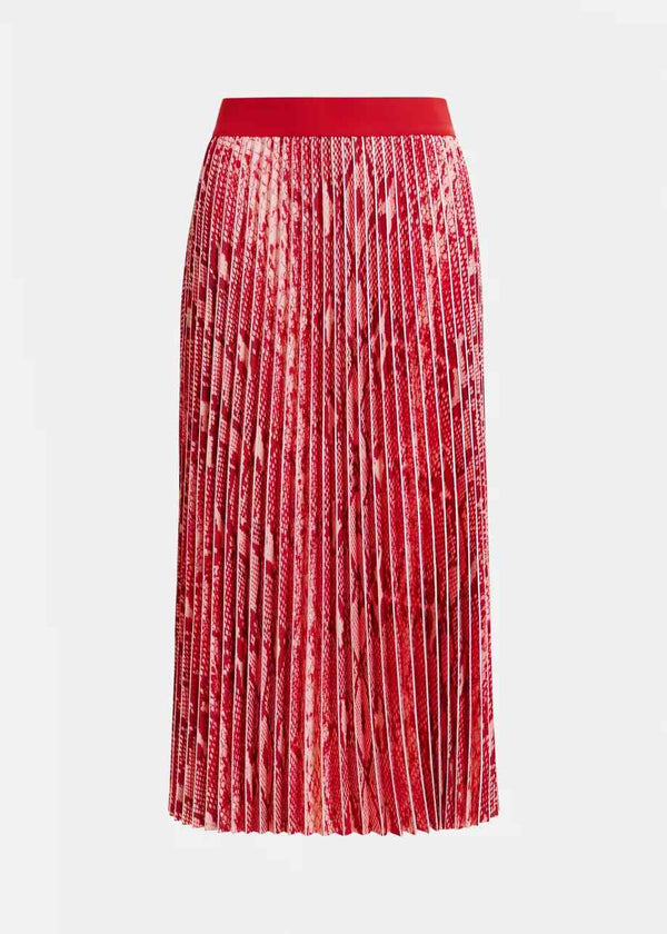 ESSENTIEL ANTWERP INDIRA SNAKEPRINT PLEATED SKIRT