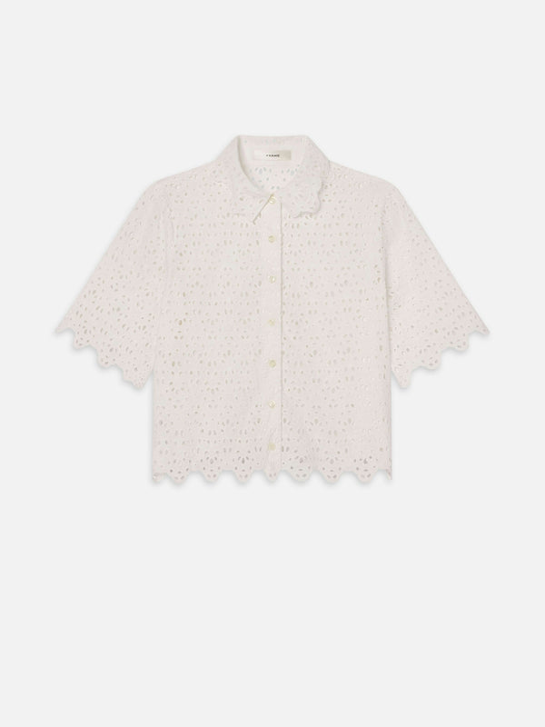 FRAME THE DECO EYELET SHIRT
