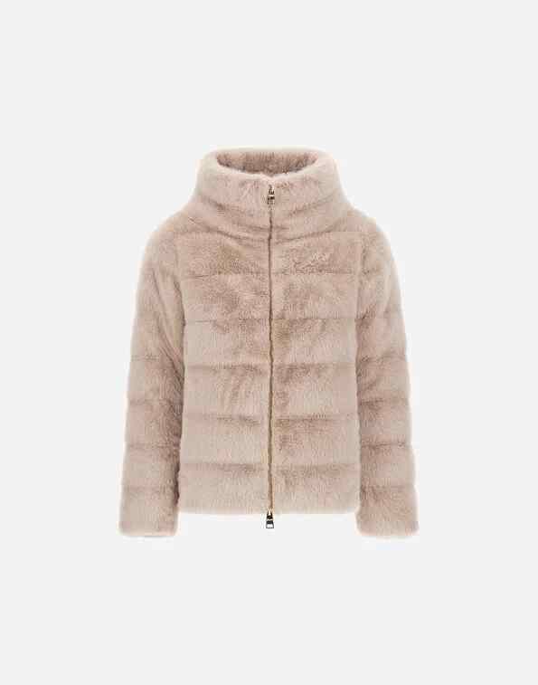 HERNO FAUX FUR PADDED JACKET