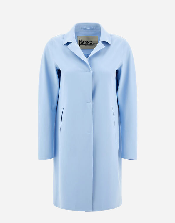 HERNO STRETCH JERSEY BLUE COAT