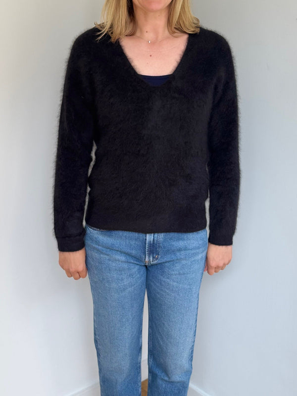 JUMPER 1234 BRUSHED BOXY V-NECK JUMPER