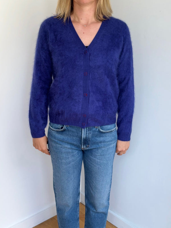 JUMPER 1234 BRUSHED POPPER CARDIGAN