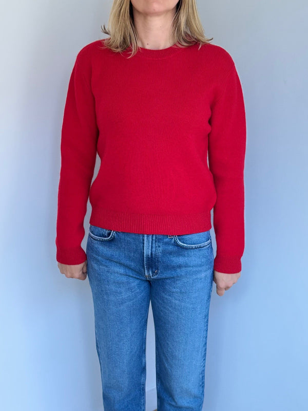 JUMPER 1234 CONTRAST LUREX RIB CREW JUMPER