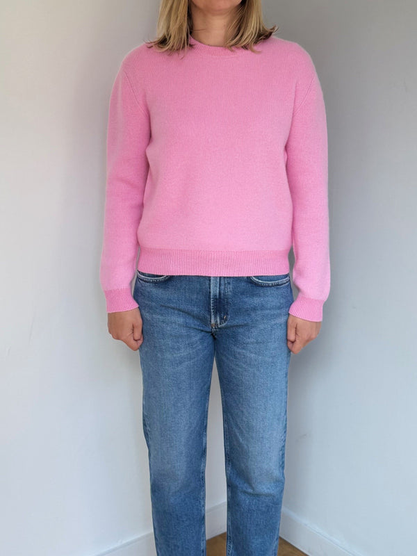 JUMPER 1234 CONTRAST LUREX RIB CREW JUMPER
