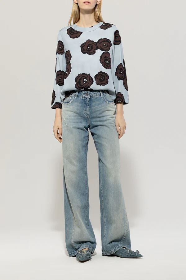 LUISA CERANO BLOUSE WITH FLOWER PRINT