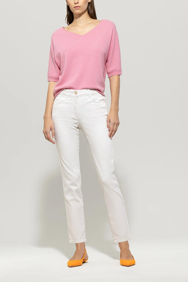 LUISA CERANO TWILL DENIM TROUSERS