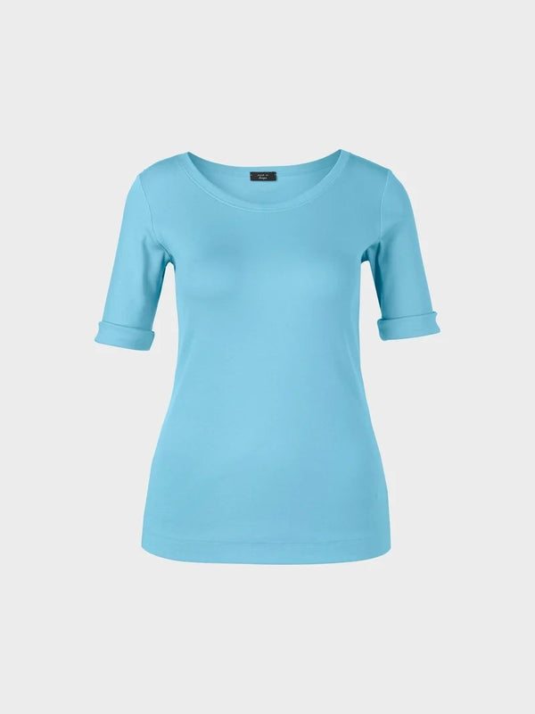 MARC CAIN BODY HUGGING T-SHIRT WITH 3/4- SLEEVES