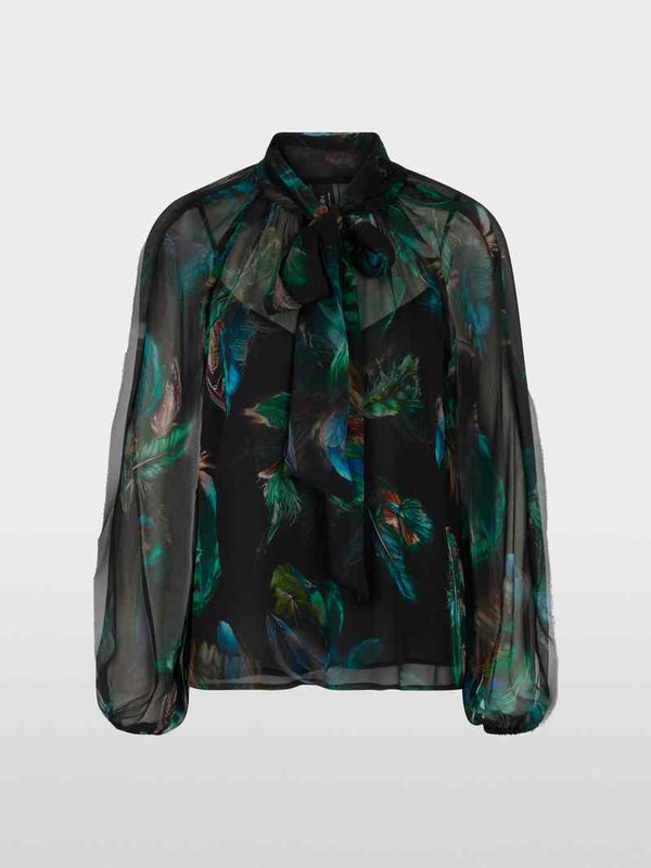 MARC CAIN FEATHER PRINT BLOUSE