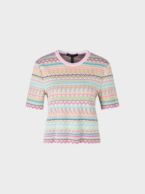 MARC CAIN SHORT SLEEVE COLOURFUL SWEATER