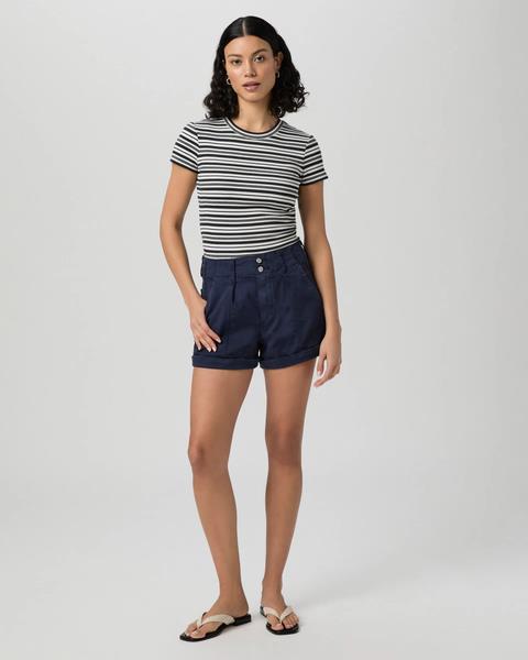 PAIGE DENIM BROOKLYN NAVY SHORTS
