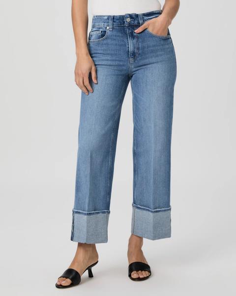 PAIGE DENIM SASHA ANKLE WIDE LEG JEAN IN POET