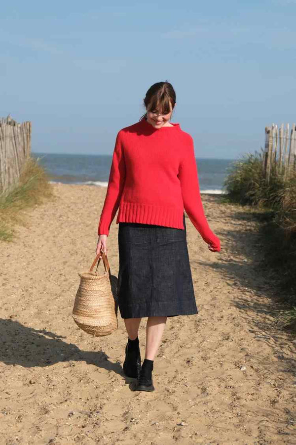 QUINTON AND CHADWICK CHUNKY SPLIT HEM JUMPER