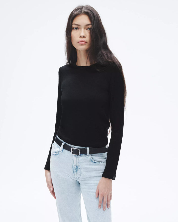 RAG & BONE THE KNIT LONG SLEEVE TEE