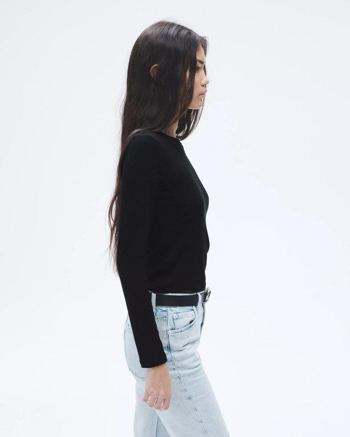 RAG & BONE THE KNIT LONG SLEEVE TEE