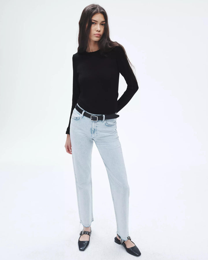 RAG & BONE THE KNIT LONG SLEEVE TEE