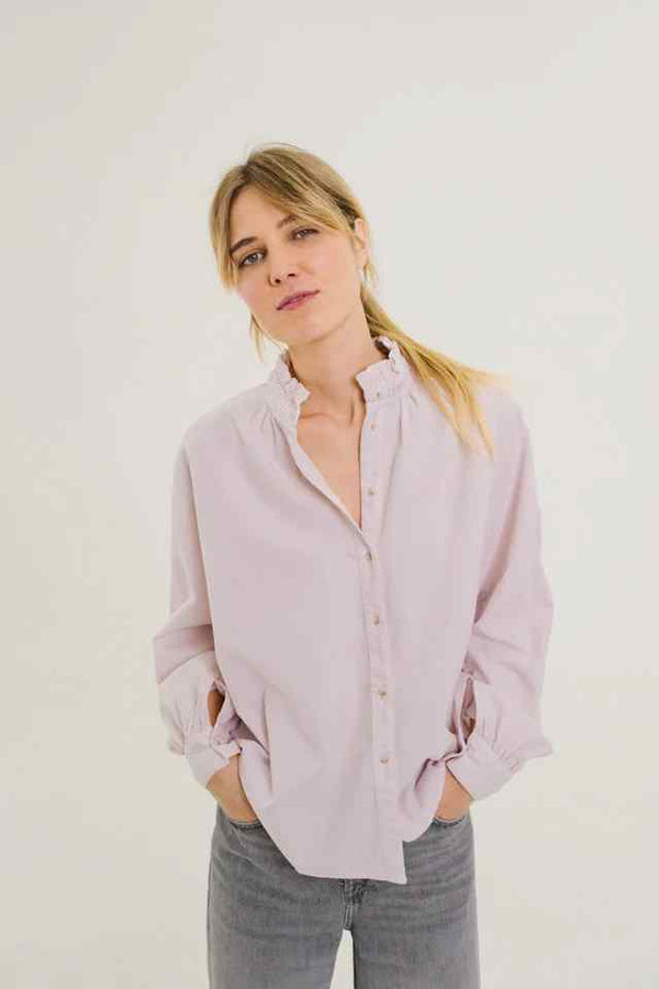 SACRE COEUR SOLINE BLUSH CORD REVERSIBLE SHIRT