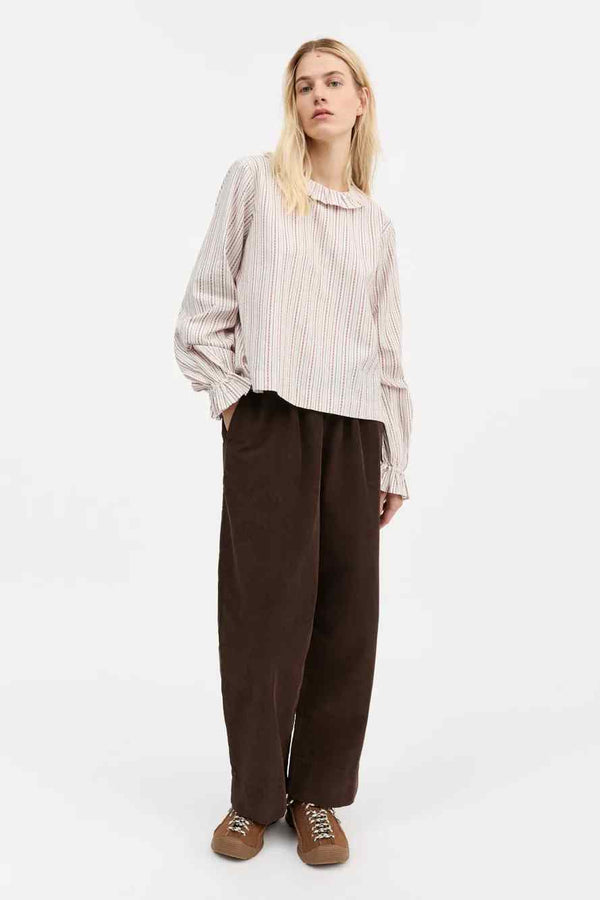 SKALL CORNFLOWER BLOUSE IN RASPBERRY STRIPE