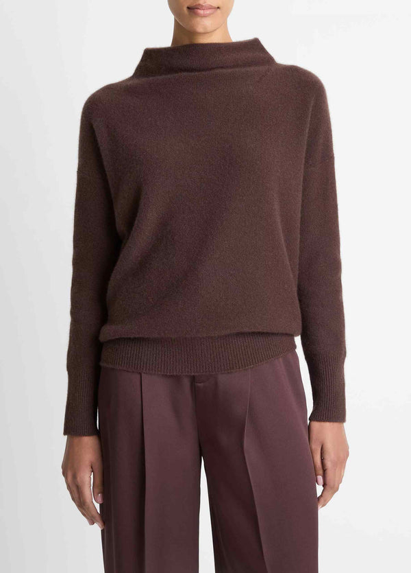VINCE CASHMERE FUNNEL NECK JUMPER