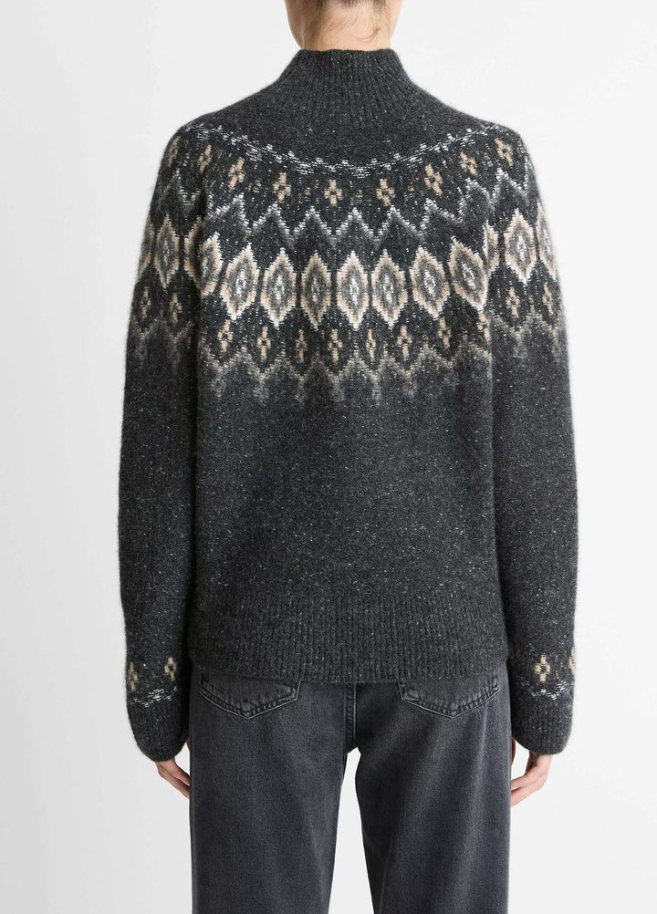 VINCE FAIRISLE DONEGAL TURTLENECK JUMPER