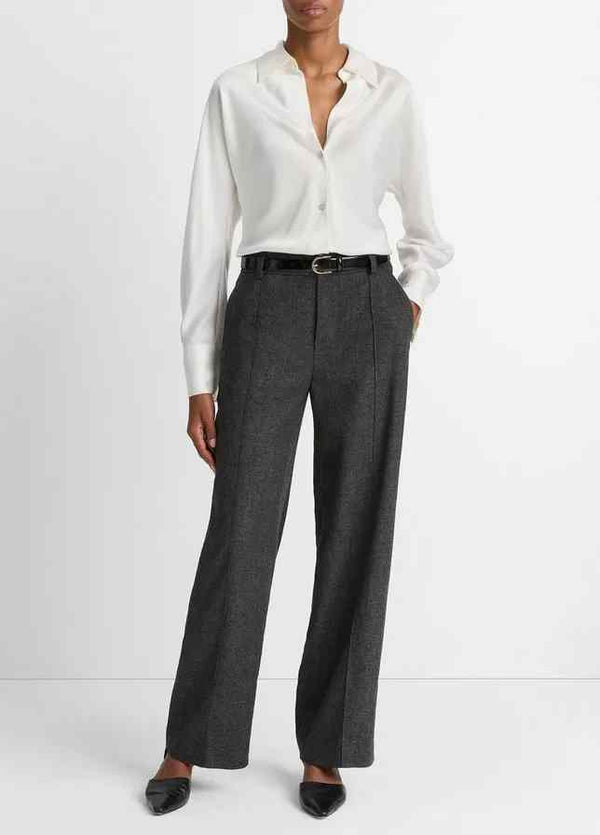 VINCE LONG SLEEVE BIAS BLOUSE