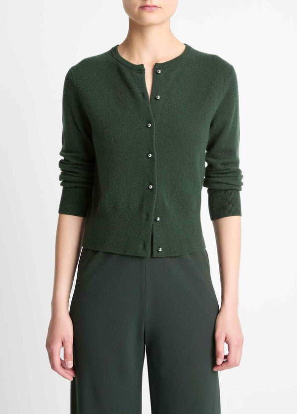 VINCE METAL BUTTON CARDIGAN
