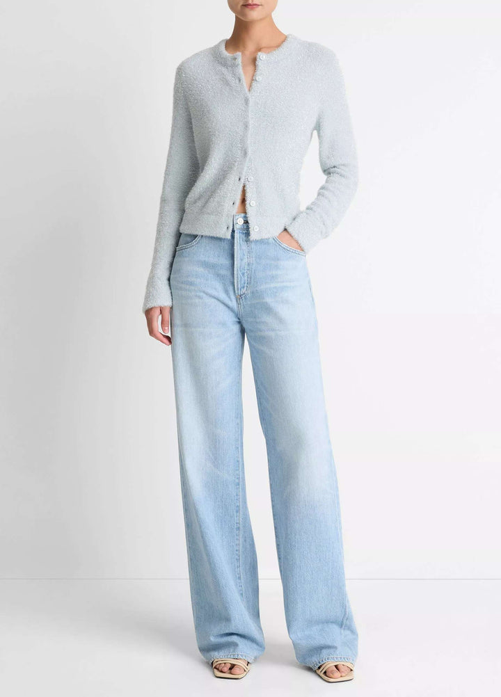 VINCE METALLIC EYELASH CARDIGAN