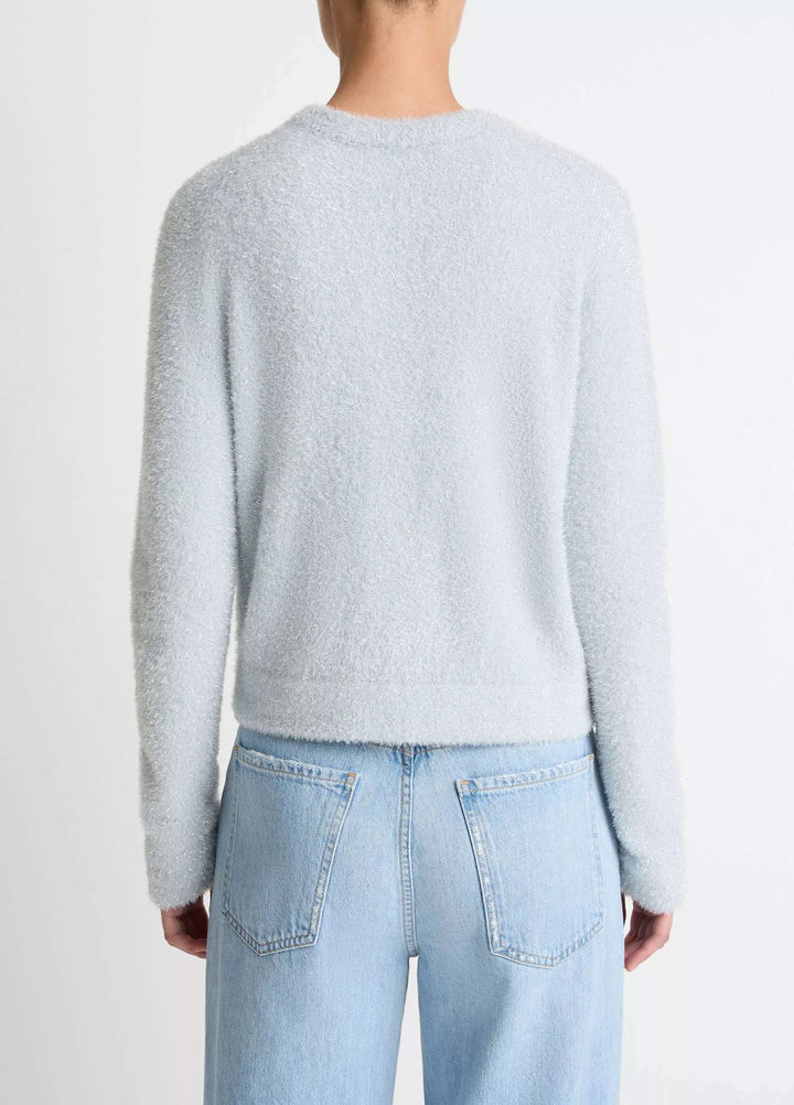 VINCE METALLIC EYELASH CARDIGAN