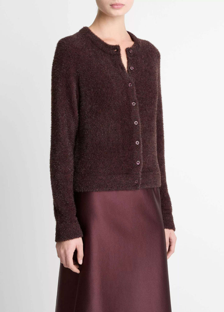 VINCE METALLIC EYELASH CARDIGAN
