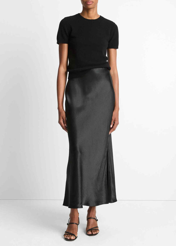 VINCE SATIN SIDE SLIP SKIRT