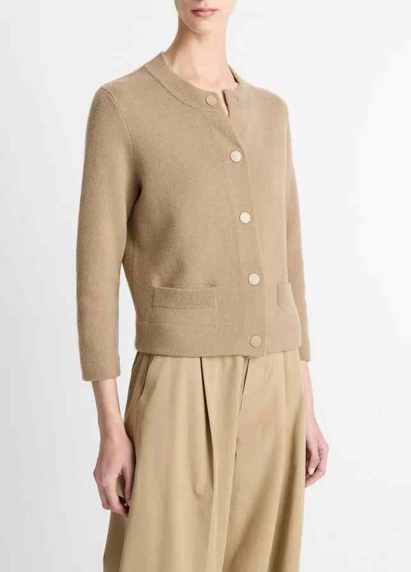 VINCE SNAP BUTTON CARDIGAN