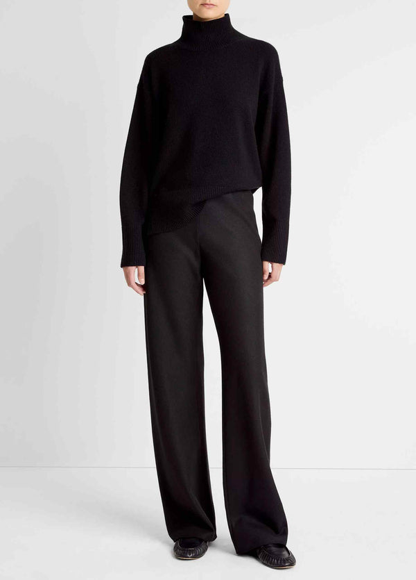 VINCE WOOL BLEND BIAS TROUSERS