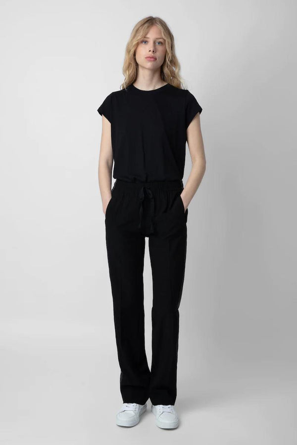 ZADIG & VOLTAIRE POMY BLACK TROUSERS