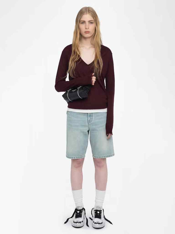 ZADIG & VOLTAIRE RIVY CASHMERE V-NECK JUMPER