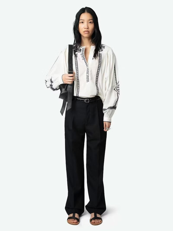 ZADIG & VOLTAIRE TIGY COTTON BLOUSE