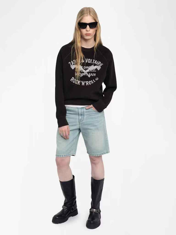 ZADIG & VOLTAIRE UPPER SWEATSHIRT IN BROWN
